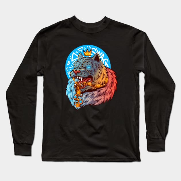 WOLF SWAG Urban Street Style T Shirt Long Sleeve T-Shirt by Made In Kush